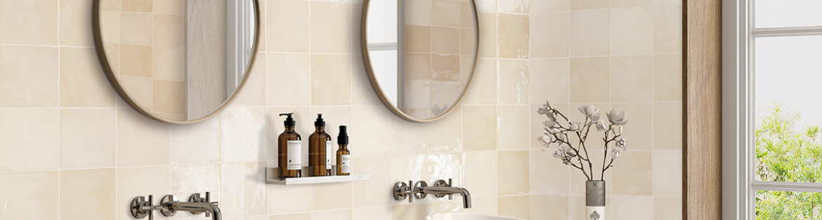 MON 6x6 New Garden Latte Ceramic Wall Tile - Image 5
