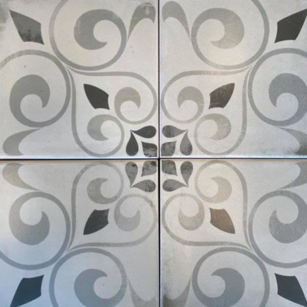 MON 7x7 Decore Leaves Porcelain Pattern Tile Tile for Less Utah