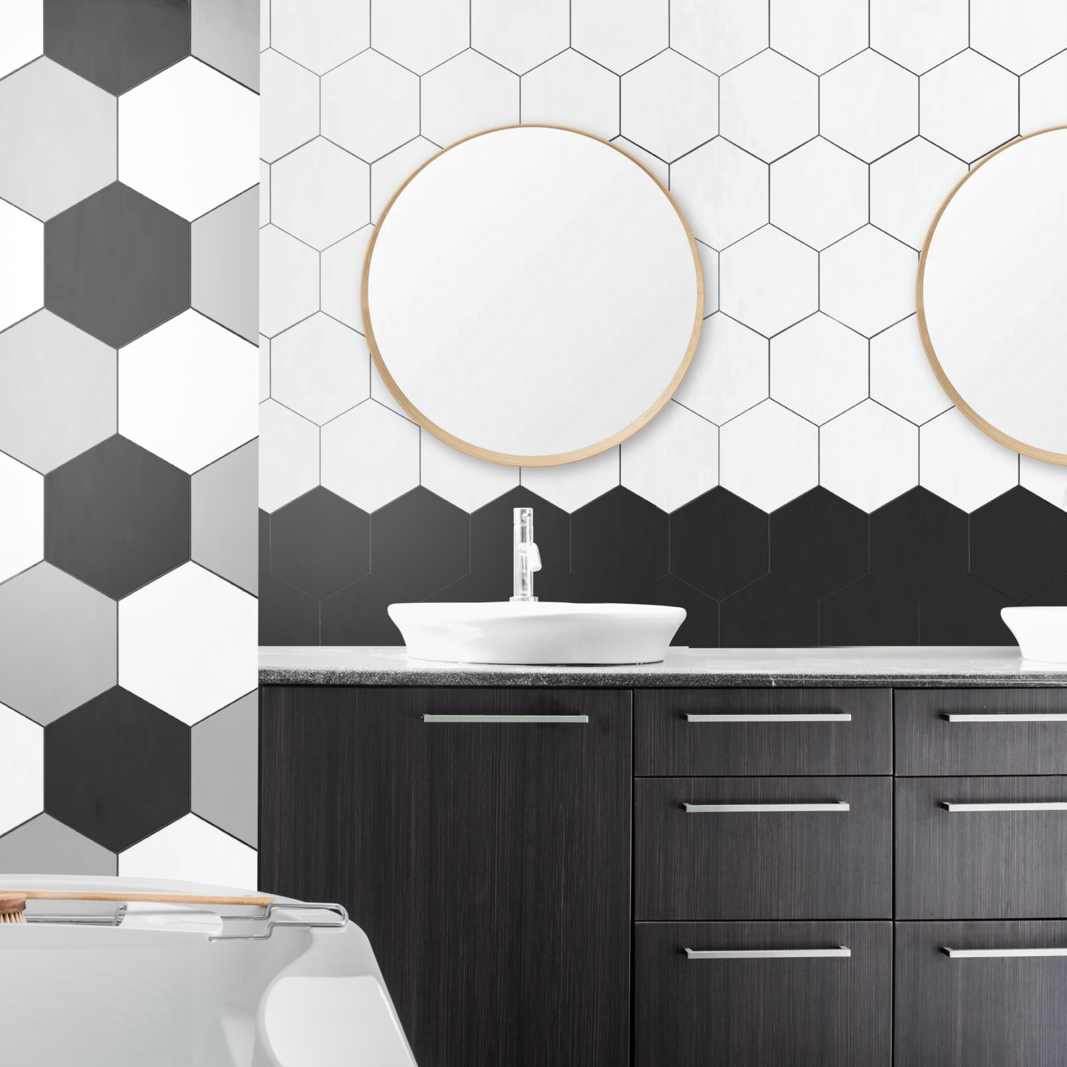 MON 8X9 White Hexagon Porcelain Tile Tile for Less Utah