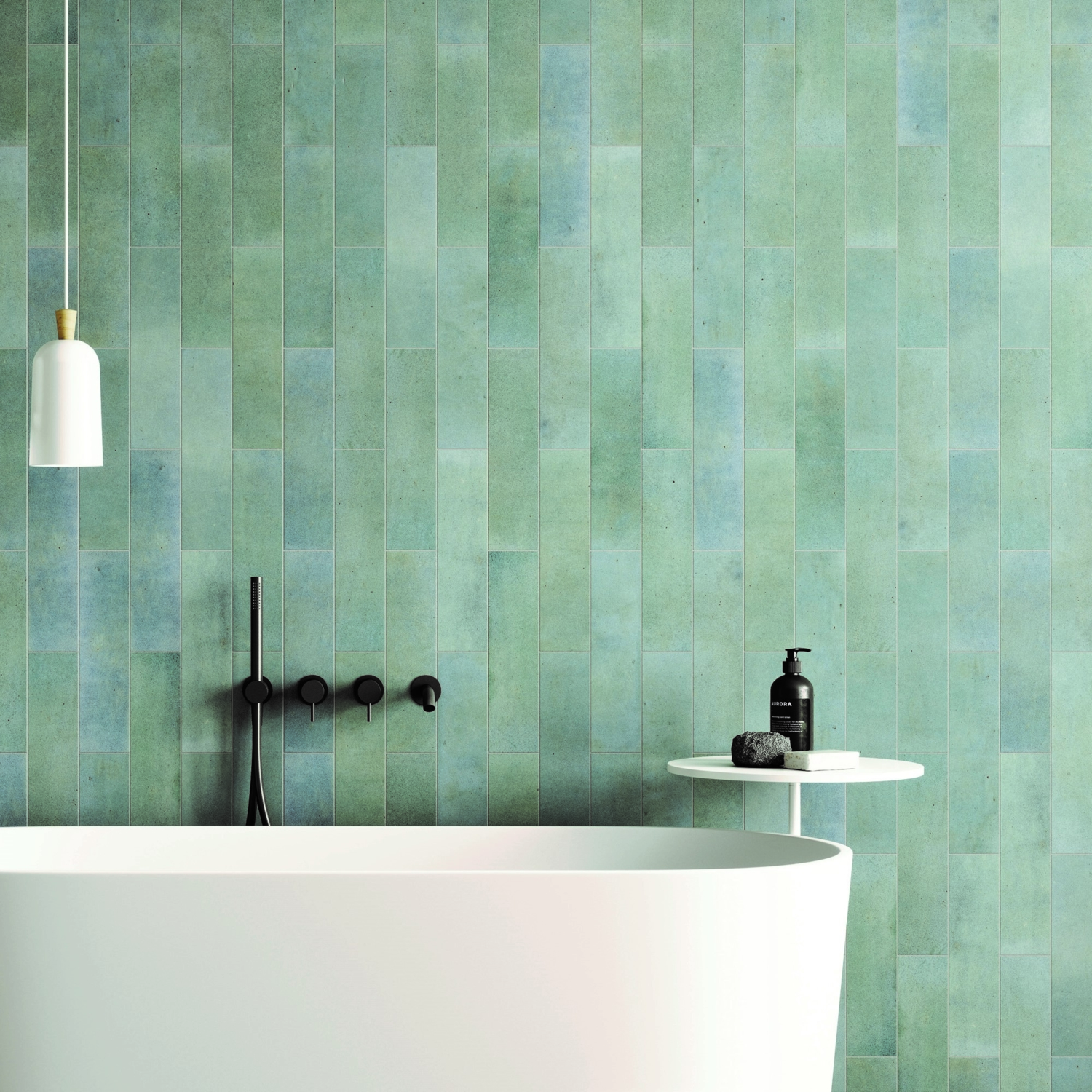 PRD315 NIZA GREEN 3.5"X15" PORCELAIN TILE Tile for Less Utah