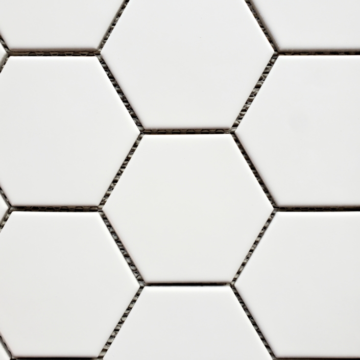 LAU 1"x1" White Hexagon Mosaic Tile Tile for Less Utah