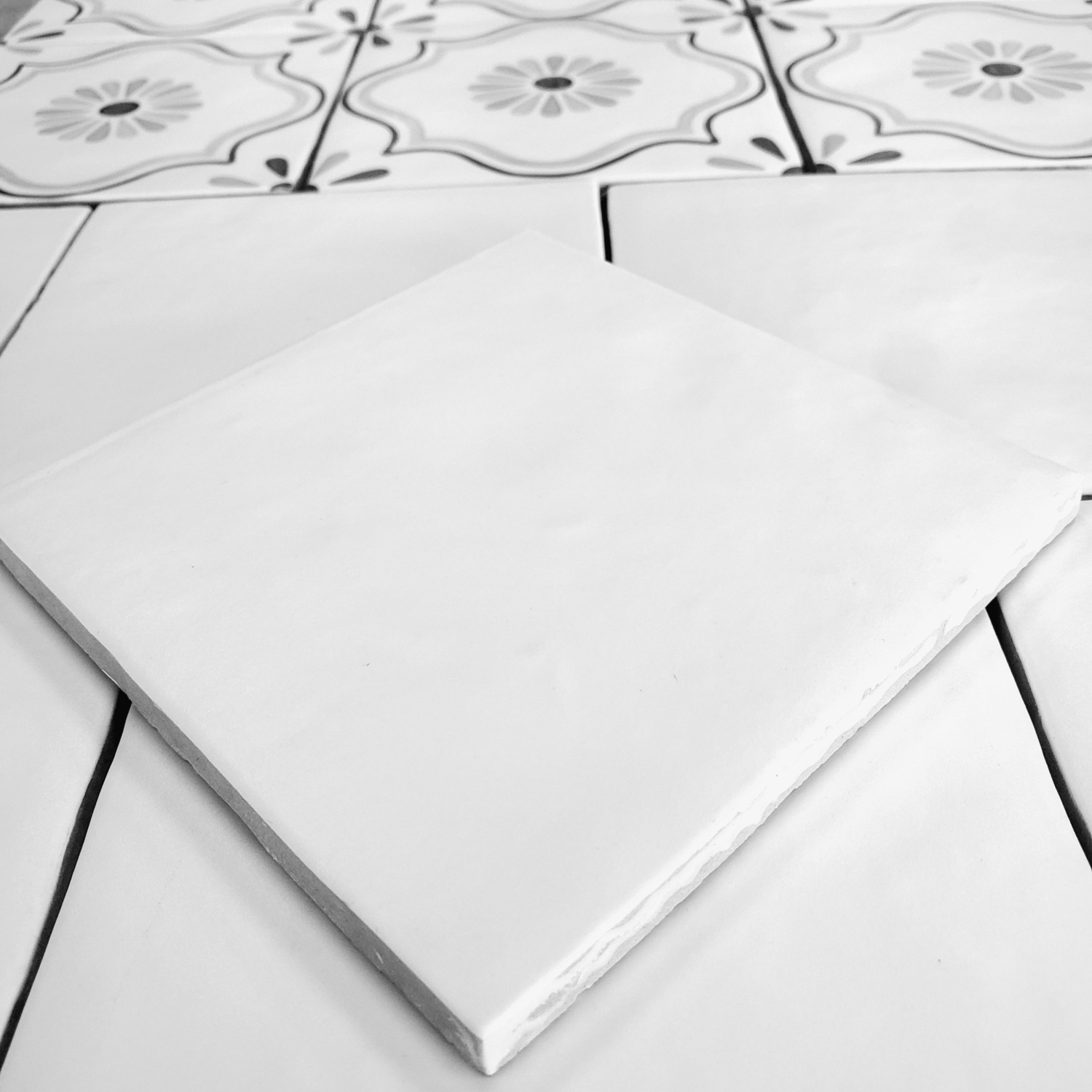 PRD 5" Tanger Sand Flower Porcelain Pattern Tile Tile for Less Utah