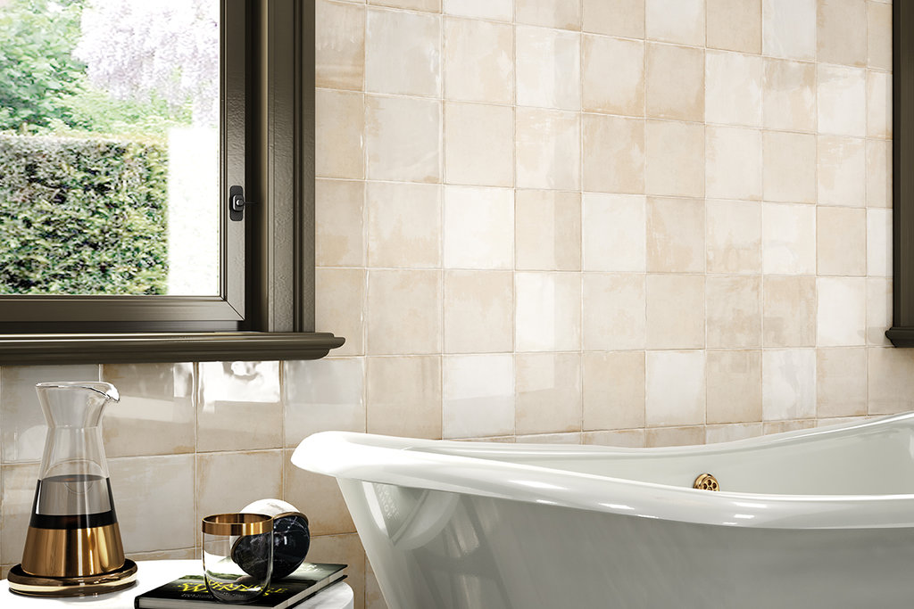 MON 6x6 New Garden Latte Ceramic Wall Tile - Image 2
