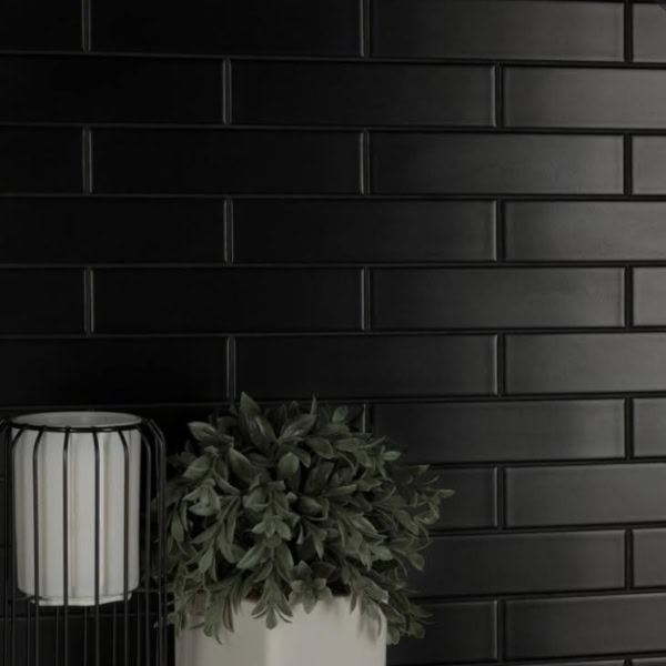 LAU 2×10 Block Negro Ceramic Wall Tile