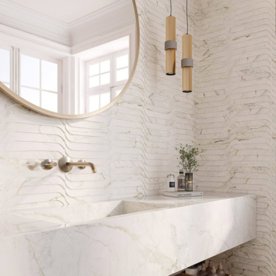 PTB 24x48 Apuano Stream 3D Wall Tile
