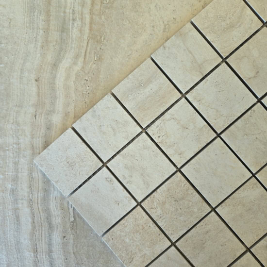 PTB 2x2 Roccia Di Roma Beige Mosaic Tile