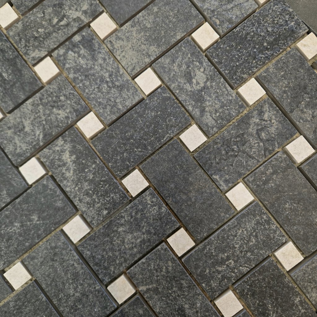 MFC Rooted Dark Basketweave Porcelain Mosaic