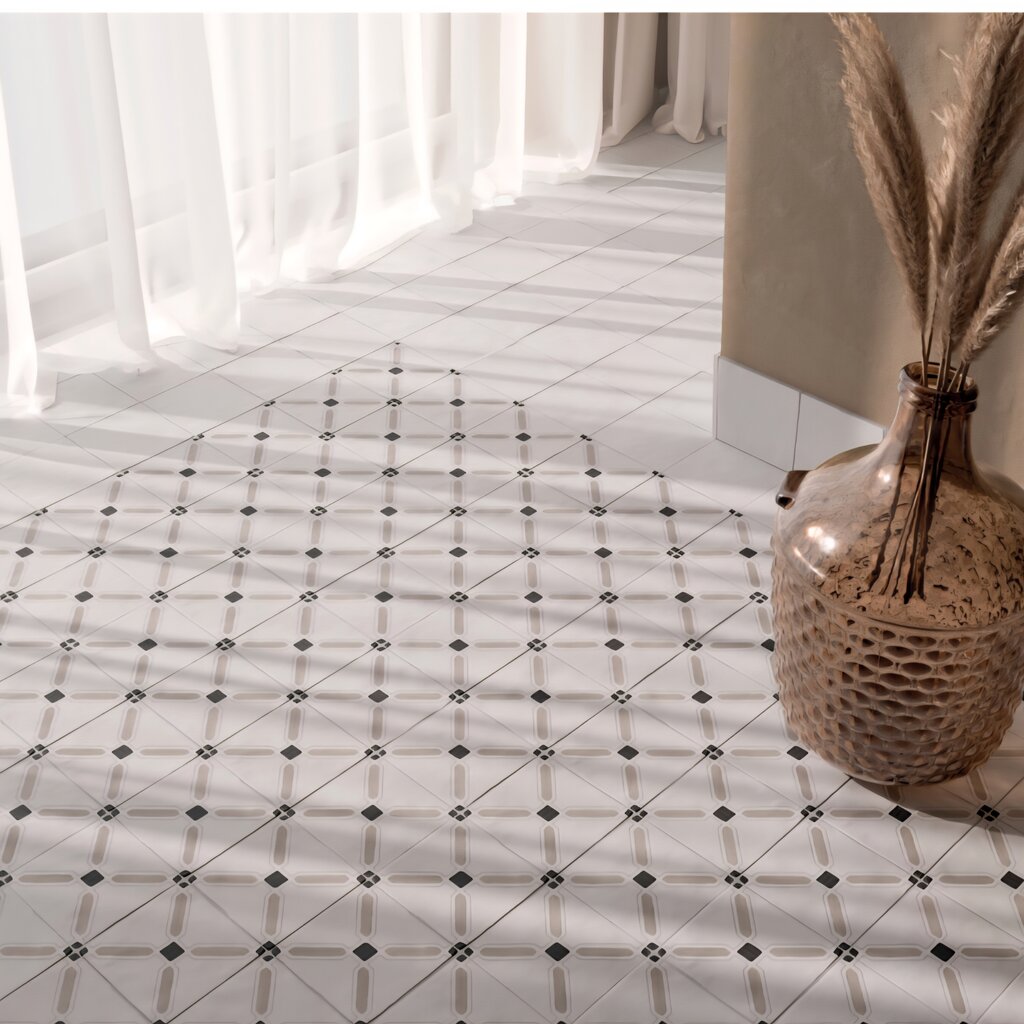 PRD 5" Tanger Sand Cross Artisan Pool Tile - Image 2