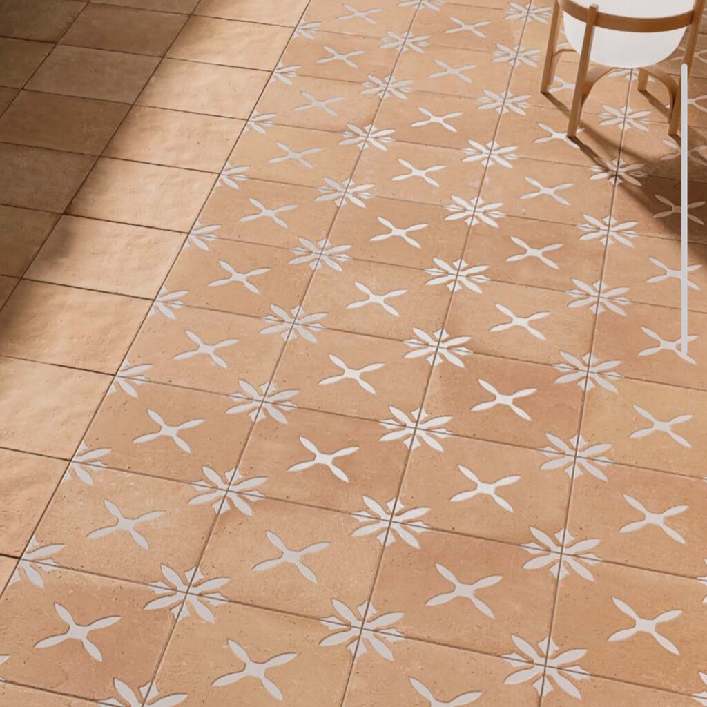 PRD 9x9 Pangea Clay Flower Pattern Tile