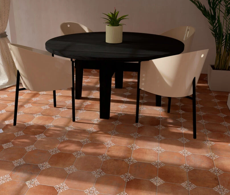 CER9x9 Degas Blanco Pattern Porcelain Tile